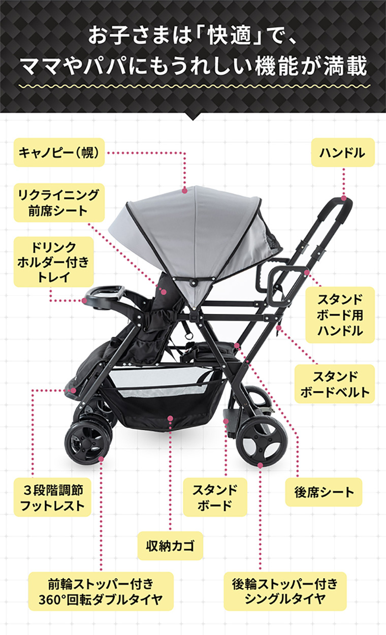 Nebio‼️入手困難❗️新品未使用❗️双子用ベビーカー 双子ベビーカー-