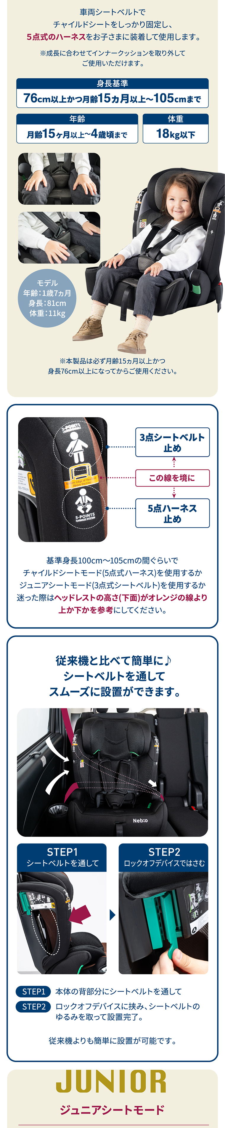 ポップピットF-R129 PoPPitF-R129 チャイルドシート ネビオ・オンライン